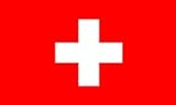 Q&J Bandera Oficial de Suiza - Medidas 150 x 90 cm. - Polyester 100% - para Exterior e Interior