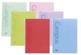 Cuaderno tamaño folio de cuadros en 4 mm, Tapa de plástico en Colores Pastel
