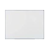 BoardsPlus Economy Pizarra Blanca Magnética, 90 x 60 cm, Superficie de Acero Lacado en Seco, Marco de Tech Alloy Gris
