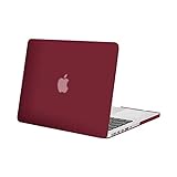 MOSISO Funda Dura Compatible con MacBook Pro 15 Retina A1398 (Versión 2015/2014/2013/fin 2012), Ultra Delgado Carcasa Rígida Protector de Plástico Cubierta, Vino Rojo