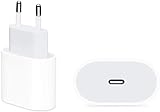 Cargador Rápido USB C 20W USBC Compatible iPhone 14 13 MAX 12 11 10 X Android (Blanco)