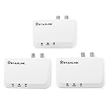 StarLink MoCA 2.5 Ethernet Adapter, Full-Duplex Gigabit Ethernet, Providing 2.5Gbps Ethernet Via Coaxial Cables, 3 Pack (MN2525).