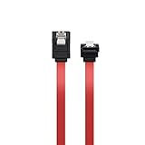 Ewent EC1514 -CCable SATA III, Velocidad 6 Gbits con Clips de Metal, SATA L-Type Rojo Rojo 50 cm