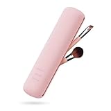 Travel Makeup Brush Case - ທີ່ໃສ່ແປງແຕ່ງໜ້າ. ຜູ້ຖືແປງແຕ່ງຫນ້າ. Portable Case, Makeup Organizer for Travel - ເຄື່ອງແຕ່ງໜ້າ Brushes Holder (ສີບົວ)