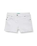 Benetton Short Pantalones Cortos, Blanco (Bianco 101), 110 (Talla del Fabricante: X-Small) para Niñas