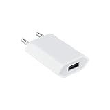 NANOCABLE 10.10.2001 - Mini Cargador USB 5V/1A para Apple iPhone, iPad, iPod, Color Blanco