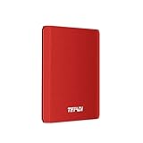 TEYADI 1TB Ultra Slim Portable External Hard Drive USB 3.0 para PC, portátil, Mac, PS4, Xbox One - Red