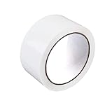 RAYLU PAPER - Rollos de Precinto, Cinta Adhesiva para Embalaje de Cajas de Envío Resistente y Extra Fuerte, 66 metros x 50 mm de ancho (1 unidad, Blanco)
