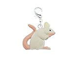 Miniblings Ratón Charm Zipper Rata Tire Remolque Rata Mascota roedor Goma Blanca