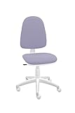 Chaise de bureau et de bureau pivotante blanche, modèle Torino, 100% ergonomique Design blanc avec contact permanent (Mauve)