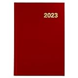 Grafoplás 70304257. Annual Agenda 2023, Page Day, Bordeaux, обкладинки з вініловою підкладкою, тверда обкладинка та точка для читання, 14,5x21 см | Баварська серія