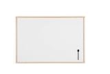 Bi-Office Budget - Pizarra blanca magnética con marco de madera de pino, 90 x 60 cm