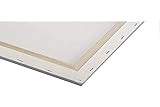 Toile blanche Rayher avec cadre, 50x70x1,7 cm, 100% coton, comprend une cale, 330 g/m², 6158800