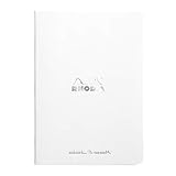 RHODIA 119200C - 白色筆記本 - A5 - 內部：圓點 - 96 頁 - 白色 Clairefontaine 紙 80 g/m² - 光滑、耐用且防水的塗層紙板封面 - RHODIA 經典白色