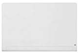Nobo Pizarra Magnética de Cristal Con Bandeja para Rotuladores Oculta, 1260 x 710 mm, Sistema de Instalación InvisaMount, Impression Pro, Blanco Brillante, 1905192