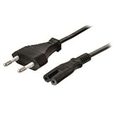 Valueline VLEP11040B20 - Cable (Power Plug Type C, C7 Coupler, Macho/Hembra, 3,5 cm, 7 cm, 21 cm) Negro