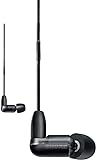 Shure AONIC 3 auriculares de aislamiento de sonido cableado, controlador único con Bassport, ajuste interno, cable desmontable, compatible con dispositivos Apple y Android - Negro