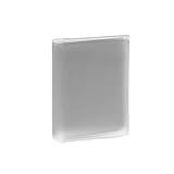 Tarjetera de Plástico PVC Transparente con 6 Compartimentos Práctica Funda para Guardar Tarjetas (Gris)