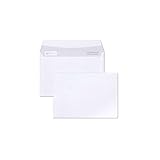 Clairefontaine, ‎5666C, Pack de 100 sobres autoadhesivos blancos, 11,4x16,2 cm, 80 gr, Calligraphe, Blanco