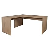 Generisches OFILIKE. Linker Eckschreibtisch. L-förmiger Tisch für Büro, Studium, Arbeit. Aus Holz, Eiche (180x80)