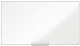 Nobo Pizarra Magnética de Acero Vitrificado y Formato Panorámico con Bandeja para Rotuladores, 1550 x 870mm, Marco Fino, Sistema de Instalación InvisaMount, Impression Pro, Blanco, 1915251