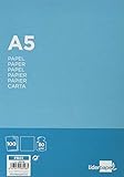 Liderpapel PB01 - Pack de 100 hojas de papel, A5, color blanco