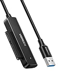 UGREEN Cable SATA a USB 3.0, Adaptador SATA III a USB con UASP para 2,5' Disco Duro SDD HDD SATA, Cable SATA 3 soporta S.M.A.R.T, Trim, Compatible con PC, PS5, PS4, Xbox X/S, Xbox One, 10TB MAX