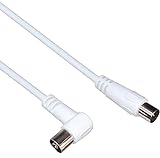 PremiumCord TV M/F 90, 75 Ohm, 10m 10m IEC IEC Blanco - Cable coaxial (75 Ohm, 10m, IEC, IEC, 10 m, Macho/Hembra, Blanco, 75 Ω)