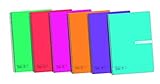 Cuadernos Folio(A4) Enri. Pack de 5 unidades. Tapa plástico. 80 Hojas cuadrícula Pauta 1 línea. Colores aleatorios