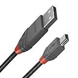 LINDY - Cable USB a Micro USB 2.0 A/B, Anthra Line 1 Metros, Transferencia de Datos a 480 Mbps | Cable de Carga | Compatible con Televisor, Monitor, Tablet, Portátil | 10 Años de Garantía