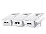 devolo Magic 2 WiFi 6 (AX) Mesh Multiroom Kit: 3X adaptadores CPL WiFi, Enchufe Gigogne (2.400 Mbps, Malla, 6X Puertos Gigabit Ethernet) Ideal para Juegos, teletrabajo, Streaming, enchufes franceses