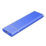 Disco Duro Externo de 2TB de Gran Capacidad, Ultra Delgado y portátil, a Prueba de Golpes, USB3.1 Externo (Azul)