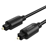 Cable óptico, CableCreation 1.8m Digital Optical Audio Cable, Toslink Cable for Home Cinema, Soundbar, TV, PS4, Xbox, Vd/CD Player, BLU-Ray Player, Game Console etc. 6FT, Negro