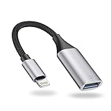 IVSHOWCO Adaptador Lightning a USB [Certificado Apple MFI] para cámara, iPhone, iOS OTG, Compatible con Unidad Flash USB, Lector de Tarjetas, ratón, Teclado