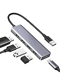 UGREEN Hub USB 3.0, Ladrón USB 3.0 4 Puertos 5Gbps Adaptador USB Compatible con PC, PS5, Raspberry pi 4, MacBook Pro Air, Xbox X/S, PS4, DELL XPS 15, Memoria USB, Teclado, Mac OS, Windows y Linux
