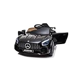 ATAA Mercedes GTR Mini 12v - Negro - Coche eléctrico para niños con batería 12v y Mando para Padres