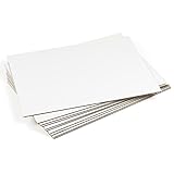 10 planchas Cartón Corrugado blanco DIN A3 (420 x 297 mm), Laminas de cartón ondulado rígido 4 mm, para manualidades, refuerzo de sobres, cajas, maquetas