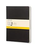 Moleskine QP322 - Set de 3 cuadernos cuadriculados extragrandes, color negro: Extra Large (Moleskine Cahier)