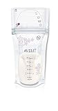 Philips Avent SCF603/25 - Pack de 25 bolsas para almacenaje de leche materna, 180 ml, color blanco