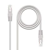 NANOCABLE 10.20.0105 - Cable de Red Ethernet RJ45 Cat.5e UTP AWG24, Gris, latiguillo de 5mts