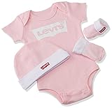 Levi's Kids CLASSIC BATWING INFANT HAT, BODYSUIT, BOOTIE SET 3PC 0019 Fairy Tale Baby & Toddler Layette para sa Baby-Girls