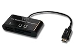 USB Host OTG (on The go) Cable Adaptador con Lector de Tarjetas para Varios Dispositivos con Puerto Micro-USB, como Nokia CA-157, Samsung ET-R205U.