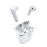 Tronsmart Onyx Ace Auriculares inalámbricos bluetooth 5.0, TWS In-Ear Earbuds con 4 micrófonos, Cancelación de Ruido CVC 8.0, audio Qualcomm aptX, 24H Reproducción, asistente de voz-Blanco