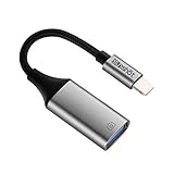 sunshot Adaptador de cámara USB hembra OTG cable de sincronización de datos compatible con iPhone o iPad, cámara de apoyo, lector de tarjetas, unidad flash USB, ratón, teclado, hub, MIDI