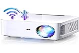 Proyector WiFi+Bluetooth Full HD 1080P Nativo con 8000 Lumenes, 2.4G+5G WiFi, MTK358 Chip, 4P Correción, 60% Zoomout, Soporta 4K, Cinema 500 MAX