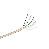 AISENS A143-0321 - Bobina de cable de teléfono 4C de 100 m, Color Beige