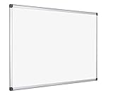 Bi-Office Maya - Pizarra blanca magnética con marco de aluminio, 150 x 120 cm