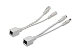 Cable adaptador PoE pasivo DIGITUS - Fast Ethernet - cable de inyector y cable divisor - enchufe y zócalo DC de 5,5 mm
