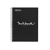 MIQUELRIUS - Cuaderno Notebook Emotions, A4, 80 Hojas cuadriculadas 5mm, Papel 90g, 4 Taladros, Cubierta de Cartón Extraduro, Color Negro