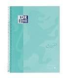 Oxford, A4+ Dotted Notebook, Bullet Journal, Extra-Hard Cover, 80 Micro-Perforated Sheets, Europeanbook Dotbook Touch, Pastel Ice Mint Color